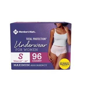 10006137 Women's Total Protection Incontinence Underwear, Extra Large 90Ct
