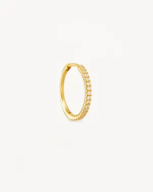 14k Solid Gold Mist Lab-Grown Diamond Hoop