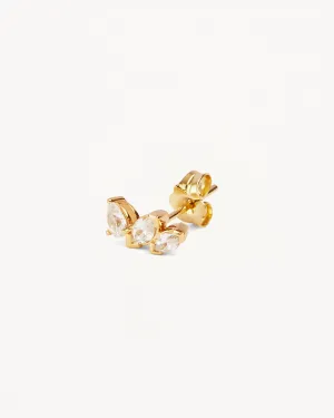 14k Solid Gold Petal by Petal Lab-Grown Diamond Earring - Left