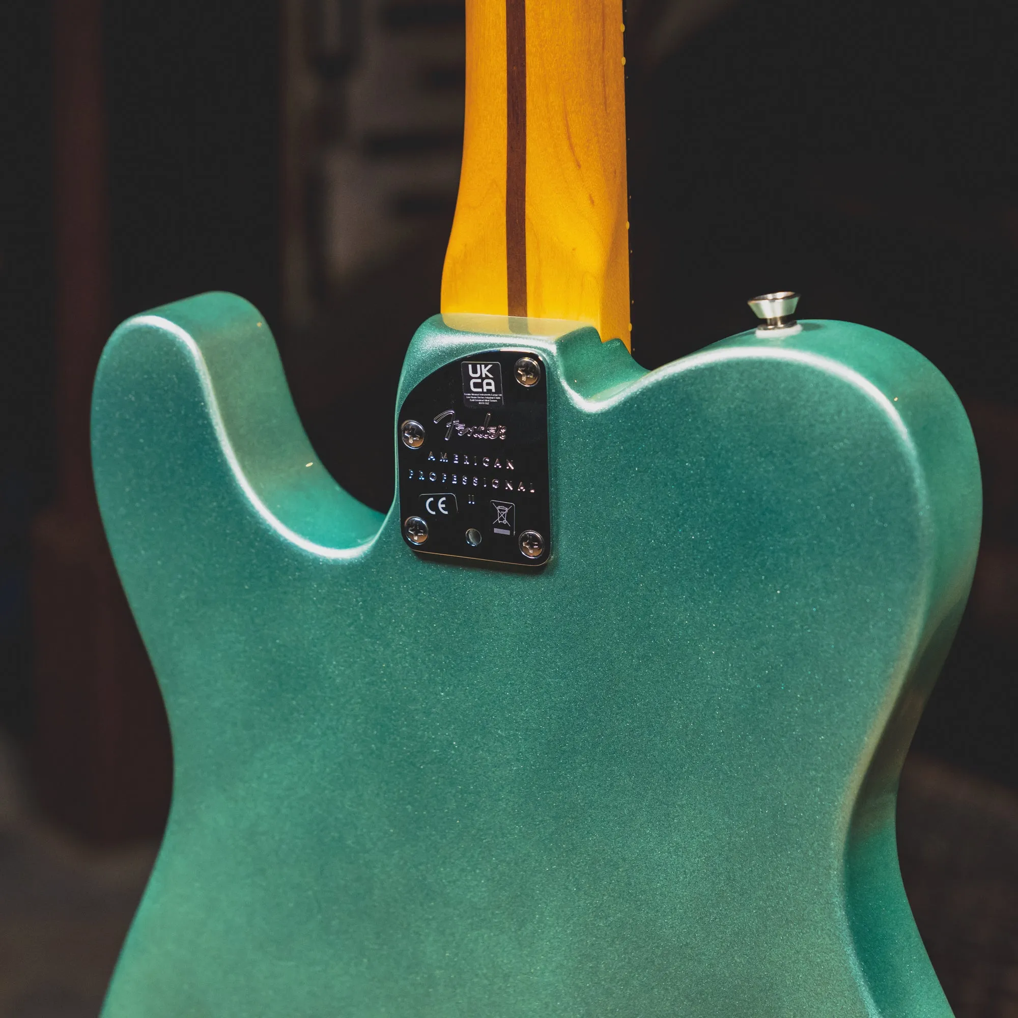 2021 Fender American Professional II Telecaster Electric Guitar, Mystic Surf Green w/OHSC - Used
