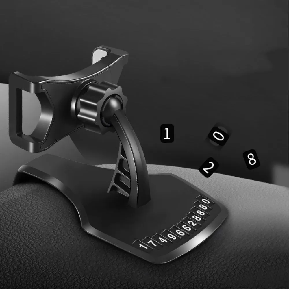 3 in 1 Car GPS Smartphone Holder: Dashboard / Visor Clamp   AC Grid Clip for Meizu M 5S Global - Black