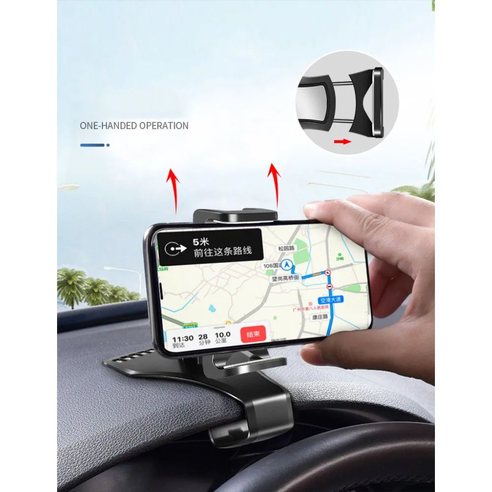 3 in 1 Car GPS Smartphone Holder: Dashboard / Visor Clamp   AC Grid Clip for Meizu M 5S Global - Black