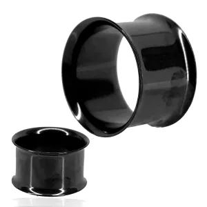 316L Steel Black Plated Tunnel Double Flare Plug | Gauges