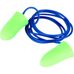 35db Green Hi-vis PU foam bullet disposable corded earplugs