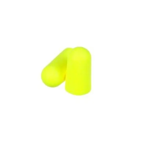 3M™ E-A-Rsoft™ Yellow Neons™ Earplugs 312-1250, Uncorded, Individually Poly Bag Regular Size with Noise Reduction Rating 33 Decibals