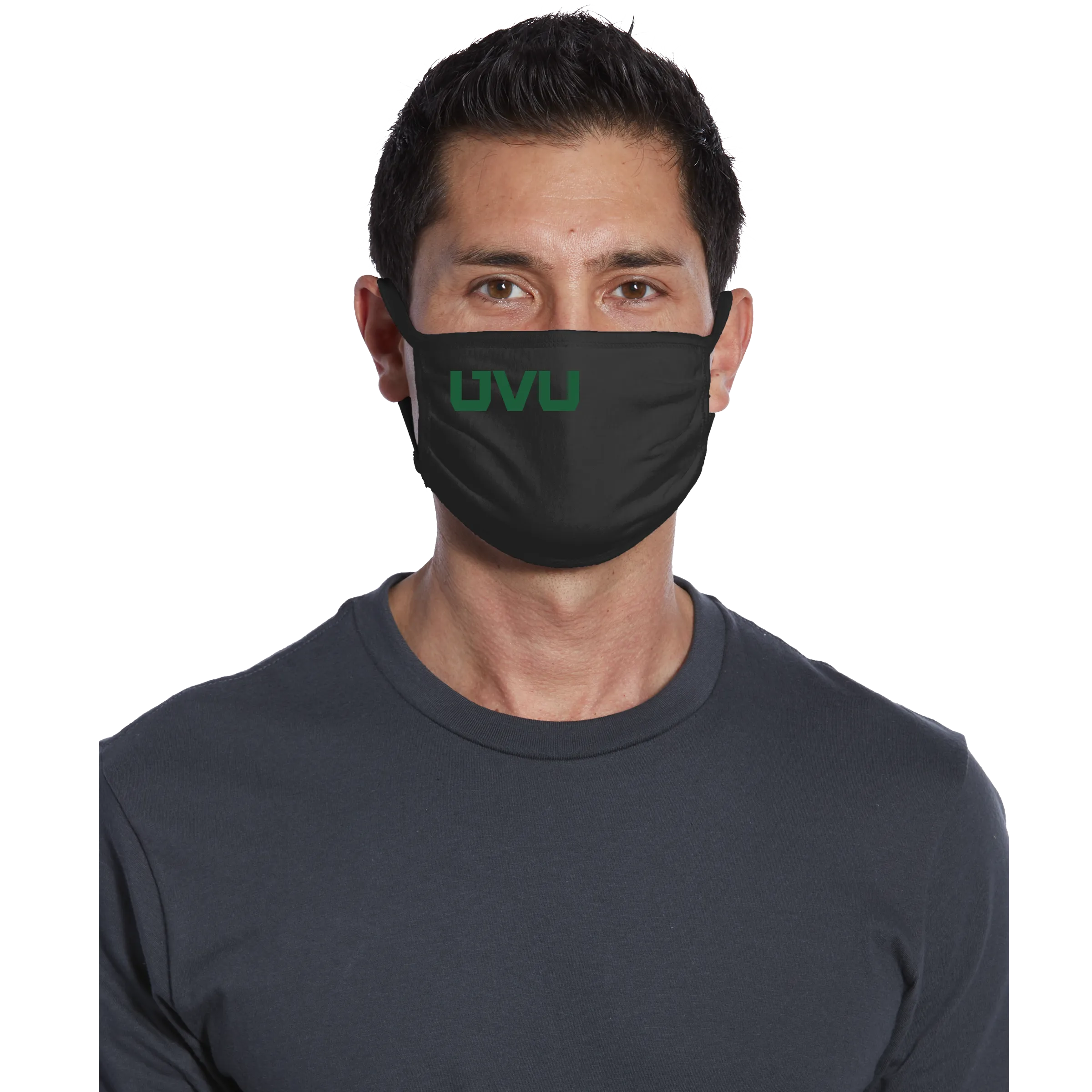 5 Pack Antimicrobial 3 ply Cotton Knit Face Mask - Washable / Reusable - UVU Mono
