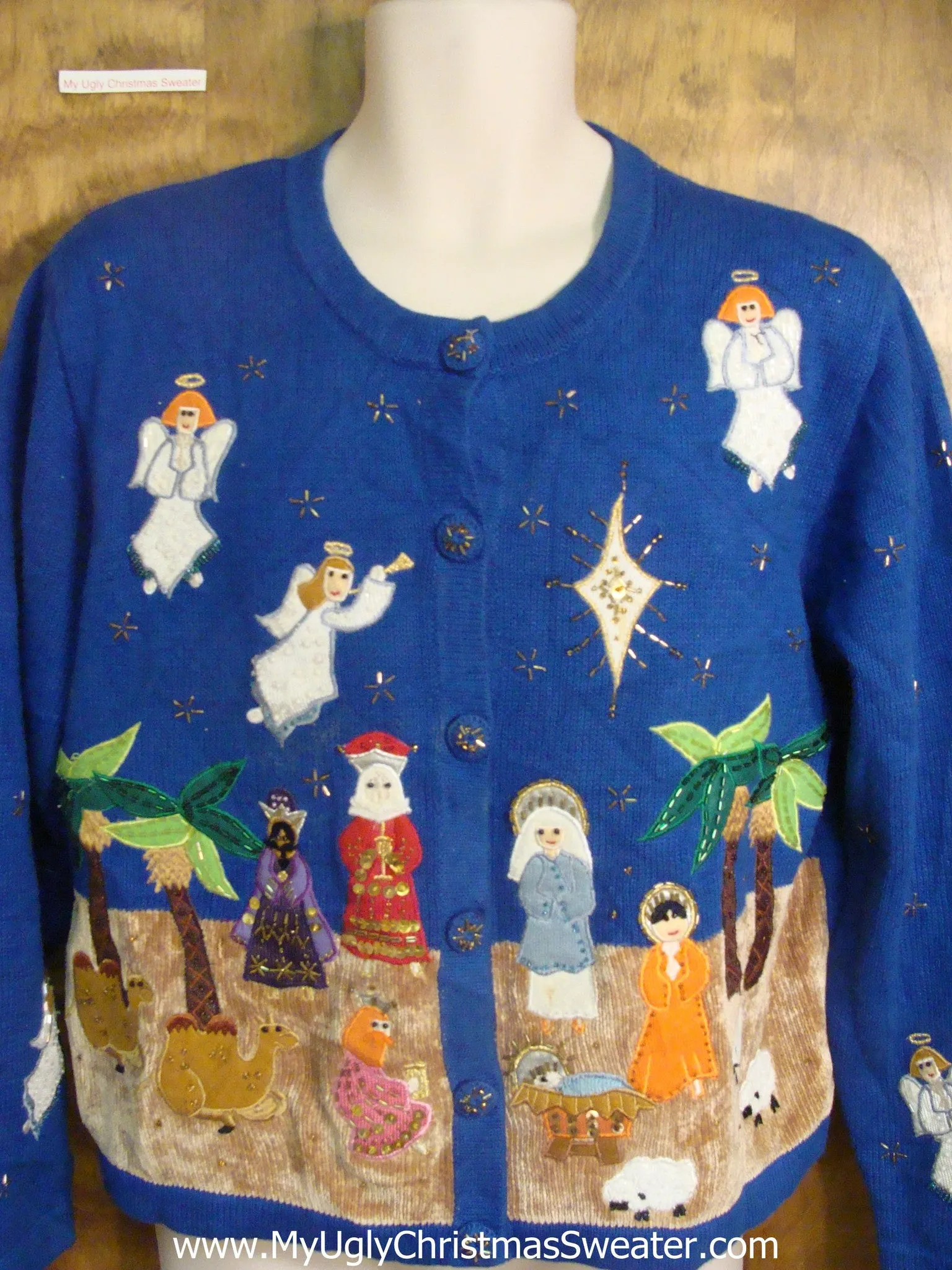 80s Nativity Scene Bad Christmas Sweater