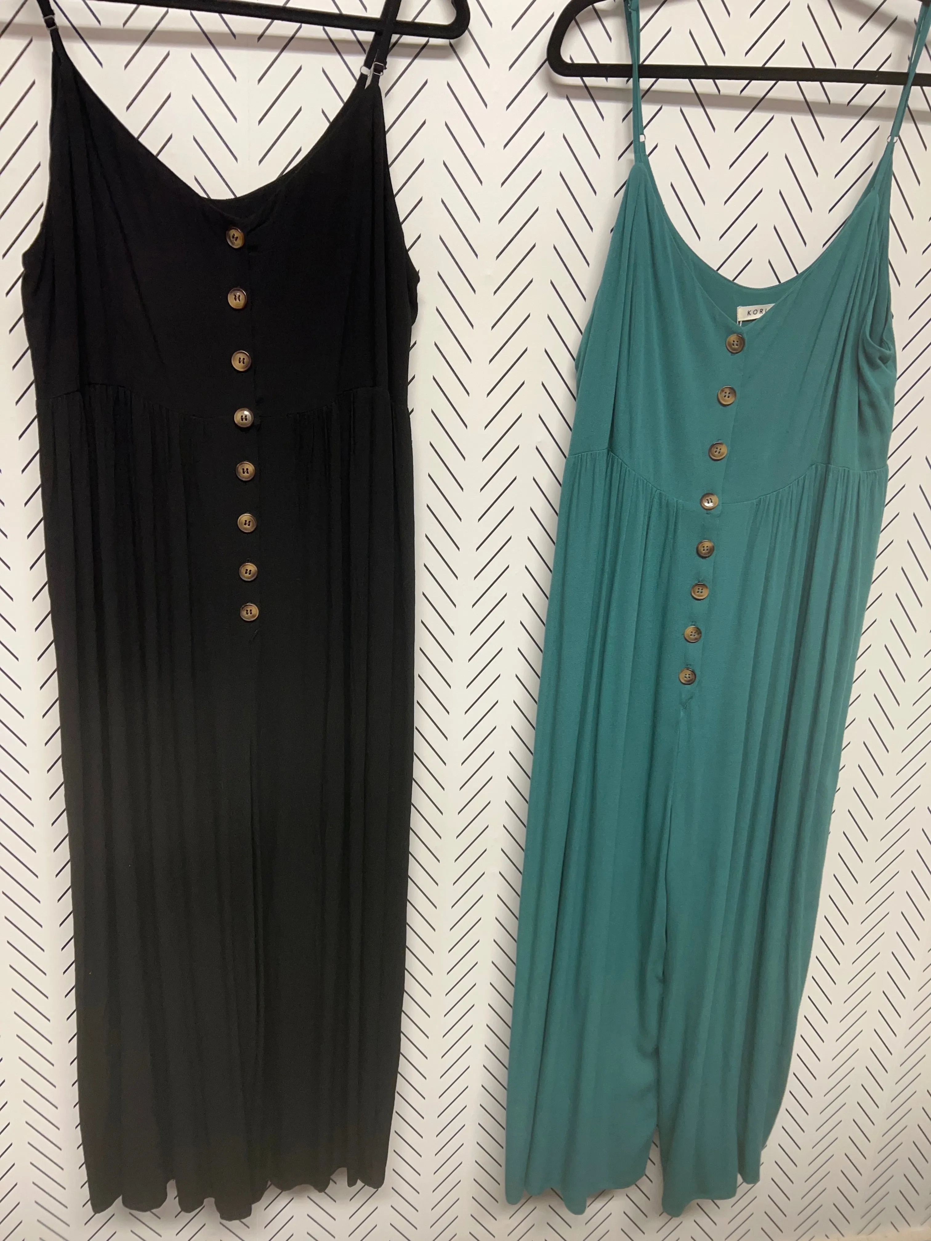 Adrienne Button Jumper in Teal