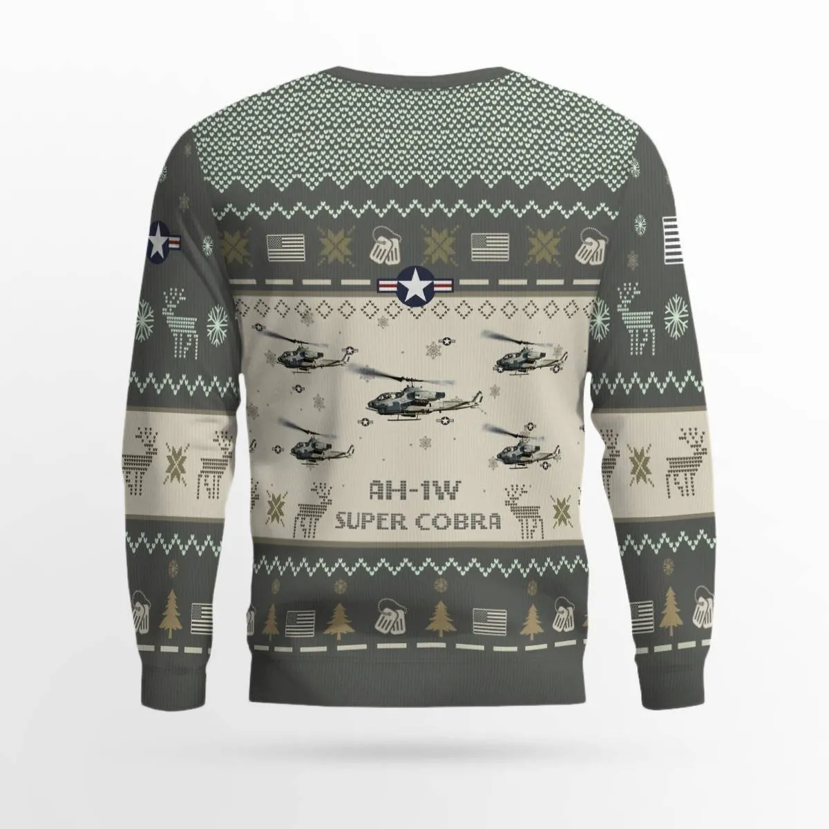 AH-1W Super Cobra AH1W Aircraft Ugly Sweater, Ugly Sweater Christmas Shirt for Men Dad Veteran
