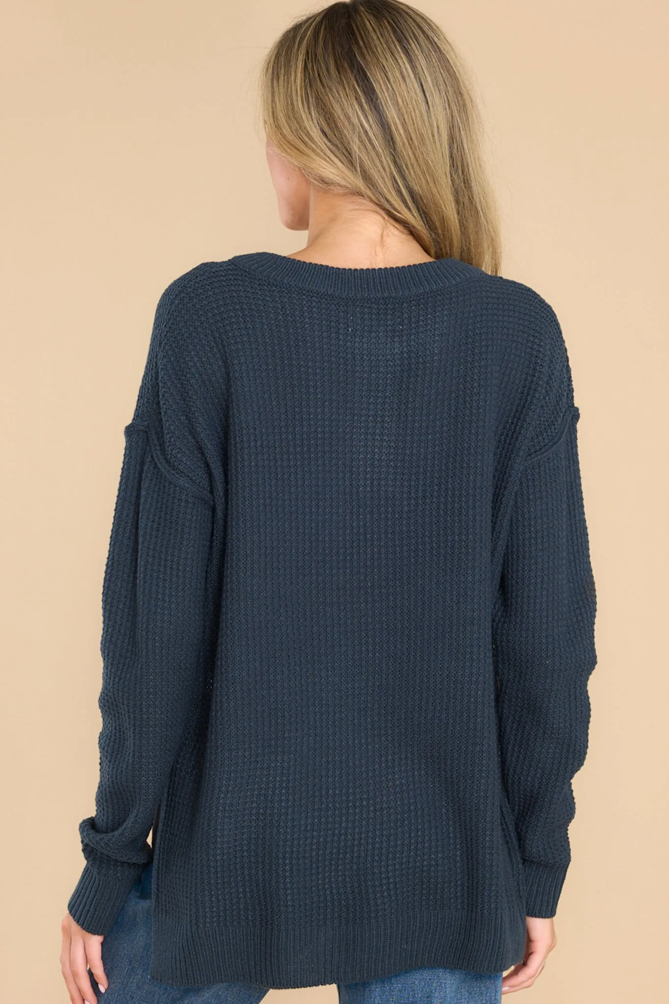 All The Humor Dark Teal Sweater