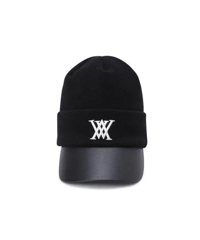 ANEW Men's Simple Wool Knit Cap - Black