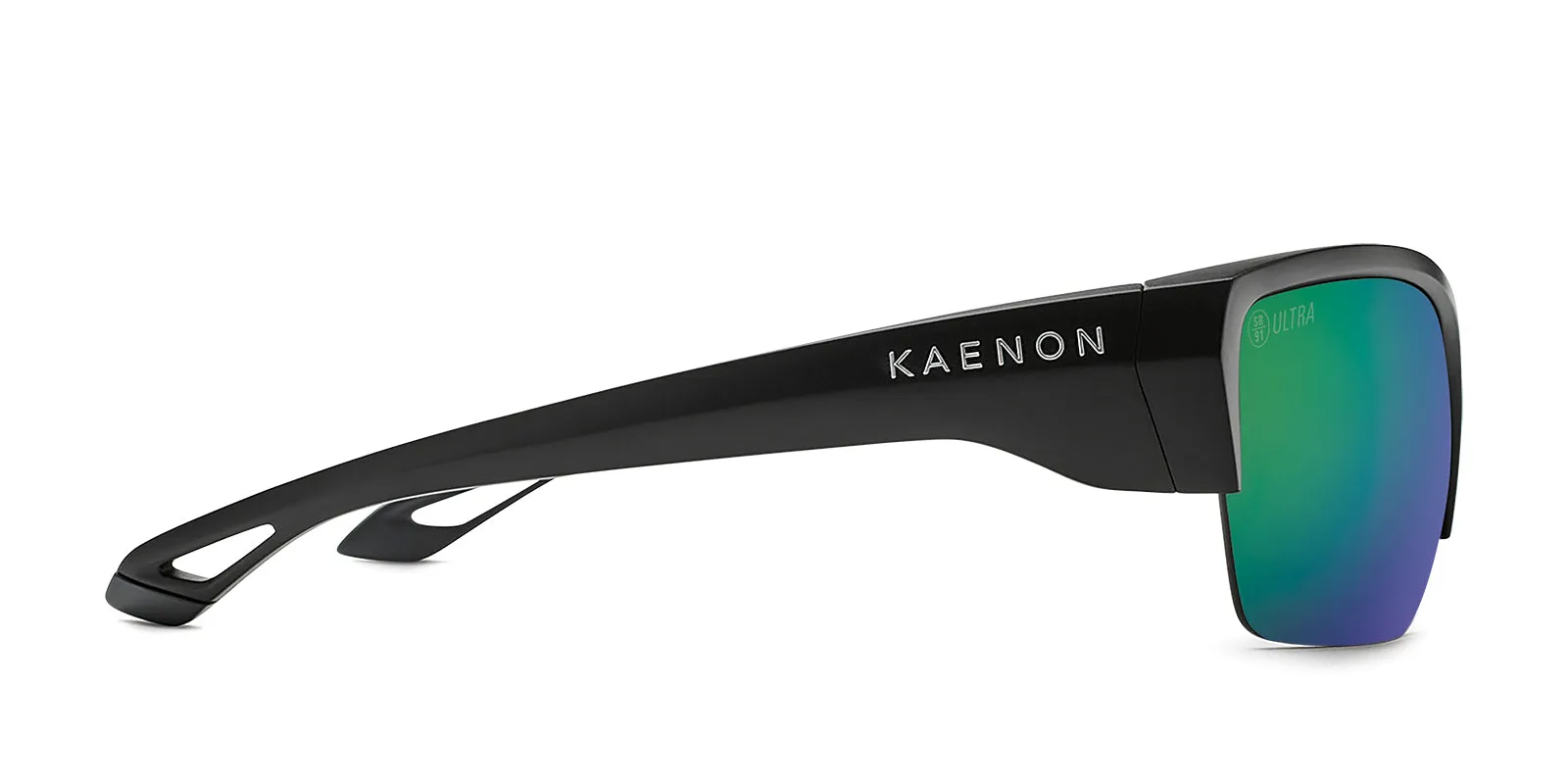 Arcata SR Polarized Sunglasses - Matte Black / Ultra Coastal Green