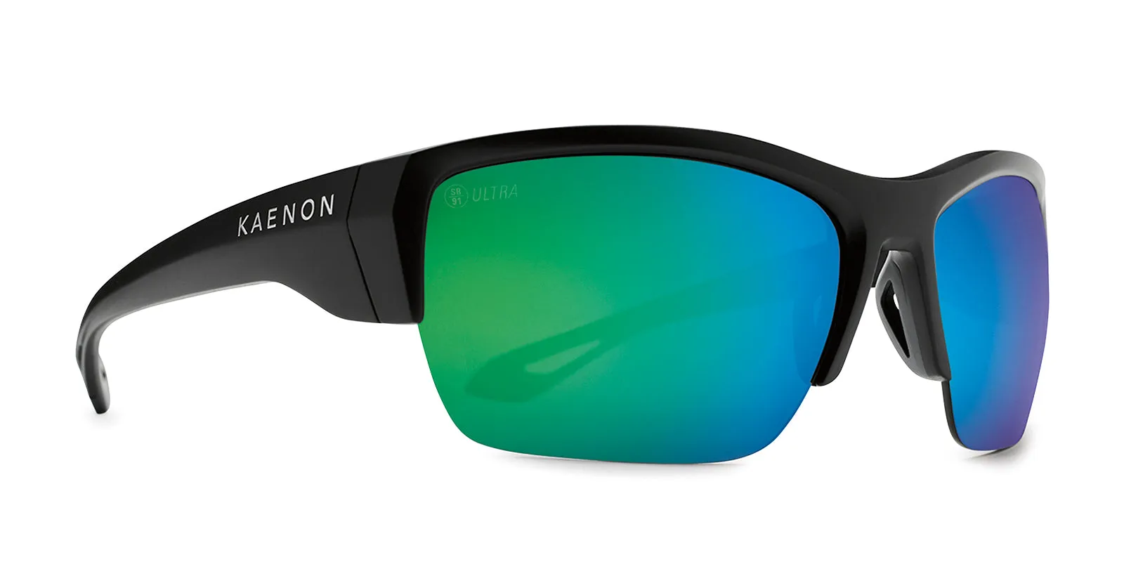 Arcata SR Polarized Sunglasses - Matte Black / Ultra Coastal Green