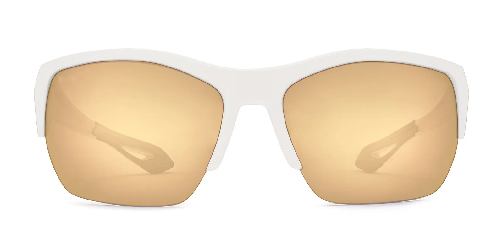 Arcata SR Polarized Sunglasses - Matte White / Ultra Brown 12 Gold Mirror