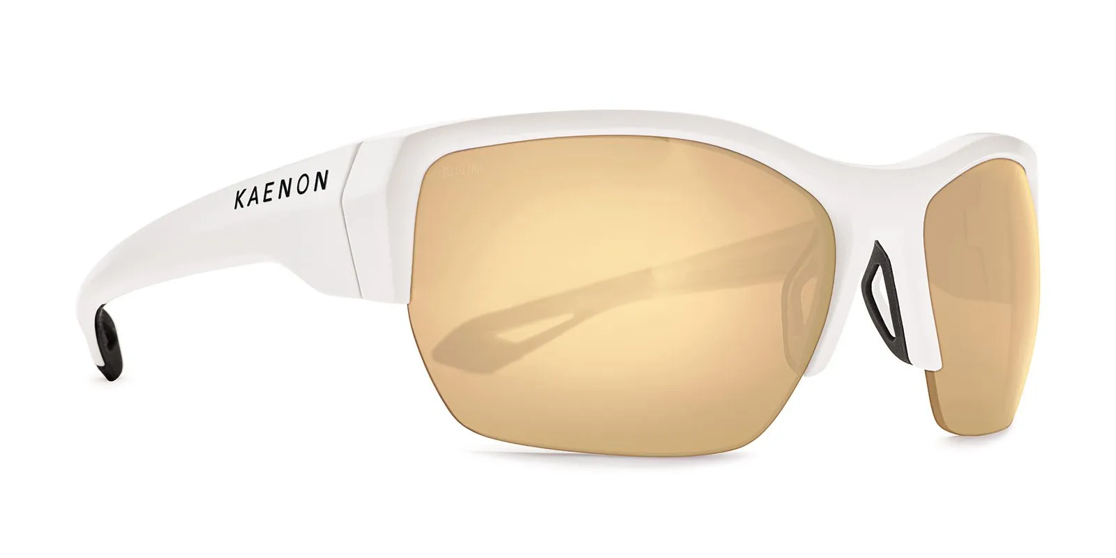 Arcata SR Polarized Sunglasses - Matte White / Ultra Brown 12 Gold Mirror