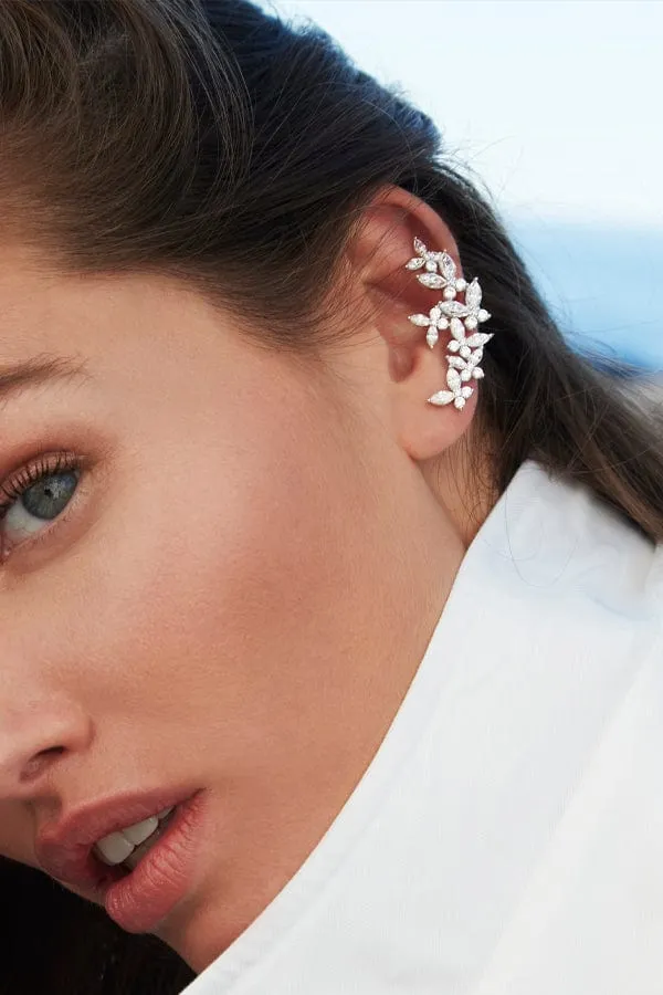 Asymmetric Butterfly Stud and Ear Cuff