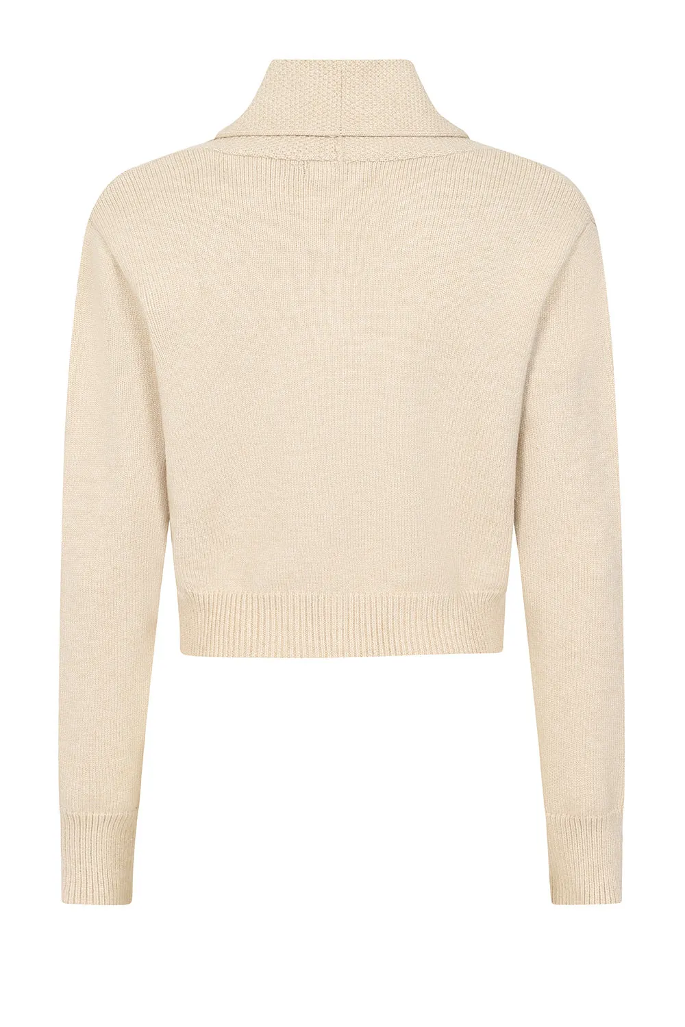 Beige Violet Cardigan by Banned