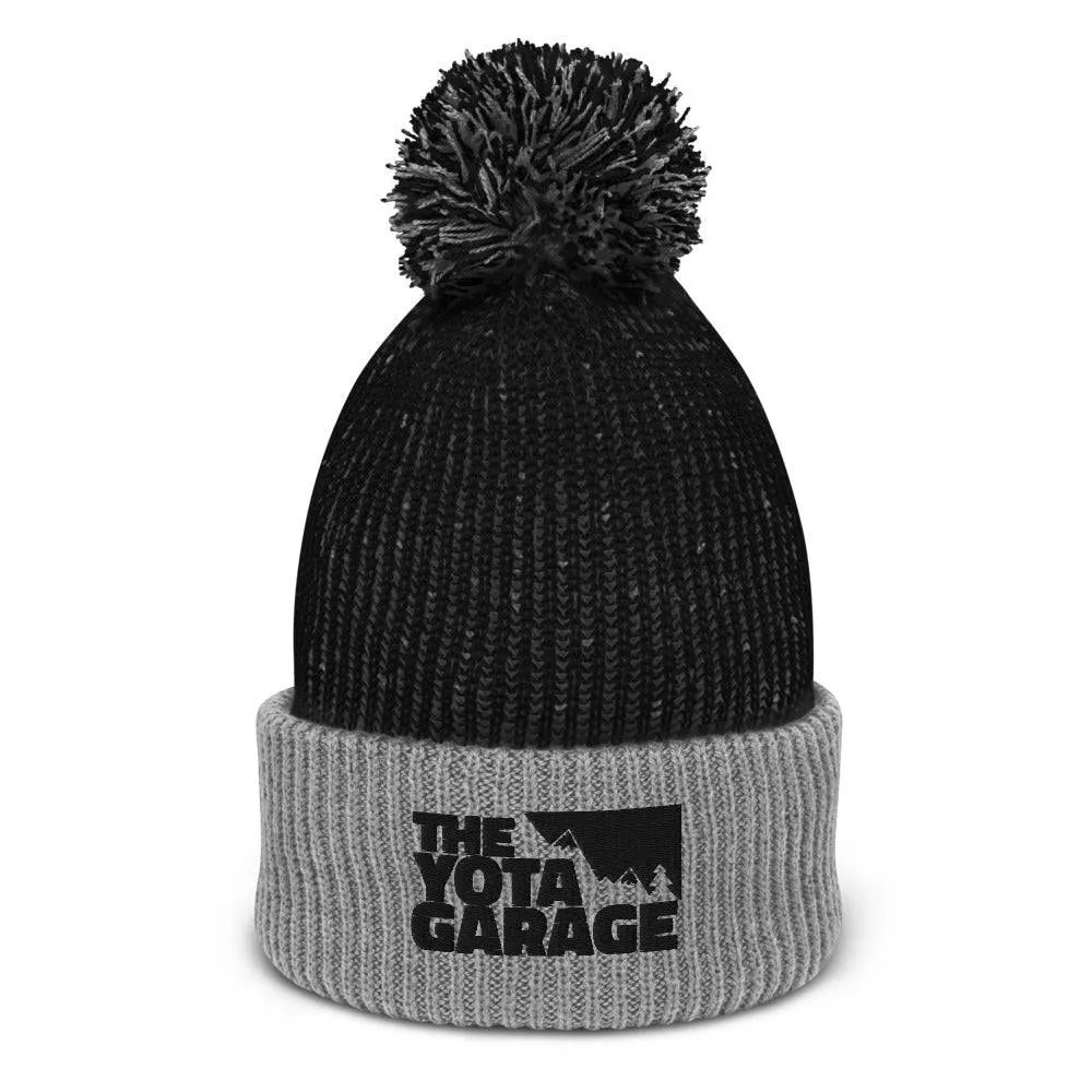 Black / Grey Embroidered Beanie