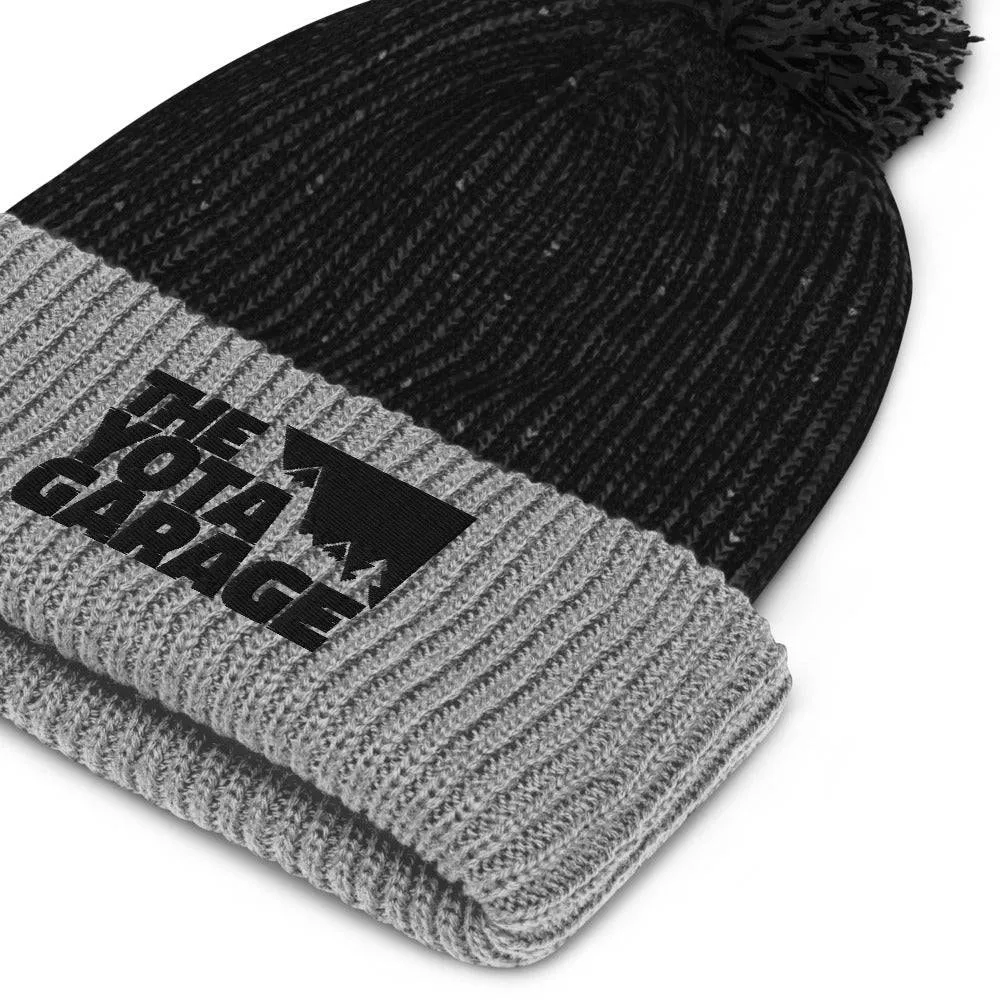 Black / Grey Embroidered Beanie