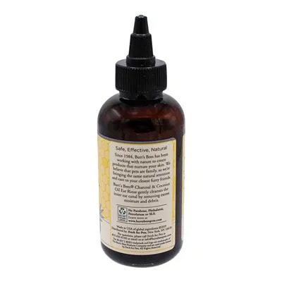 Burt's Bees Care Plus  Ear Rinse with Charcoal & Coconut Oil, 4 oz