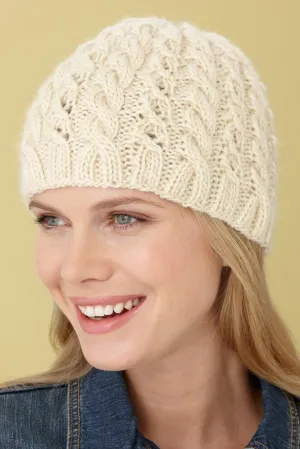 Cables And Lace Hat Pattern (Knit)