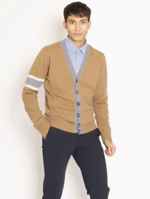 Cardigan in Lana Geelong - Cammello