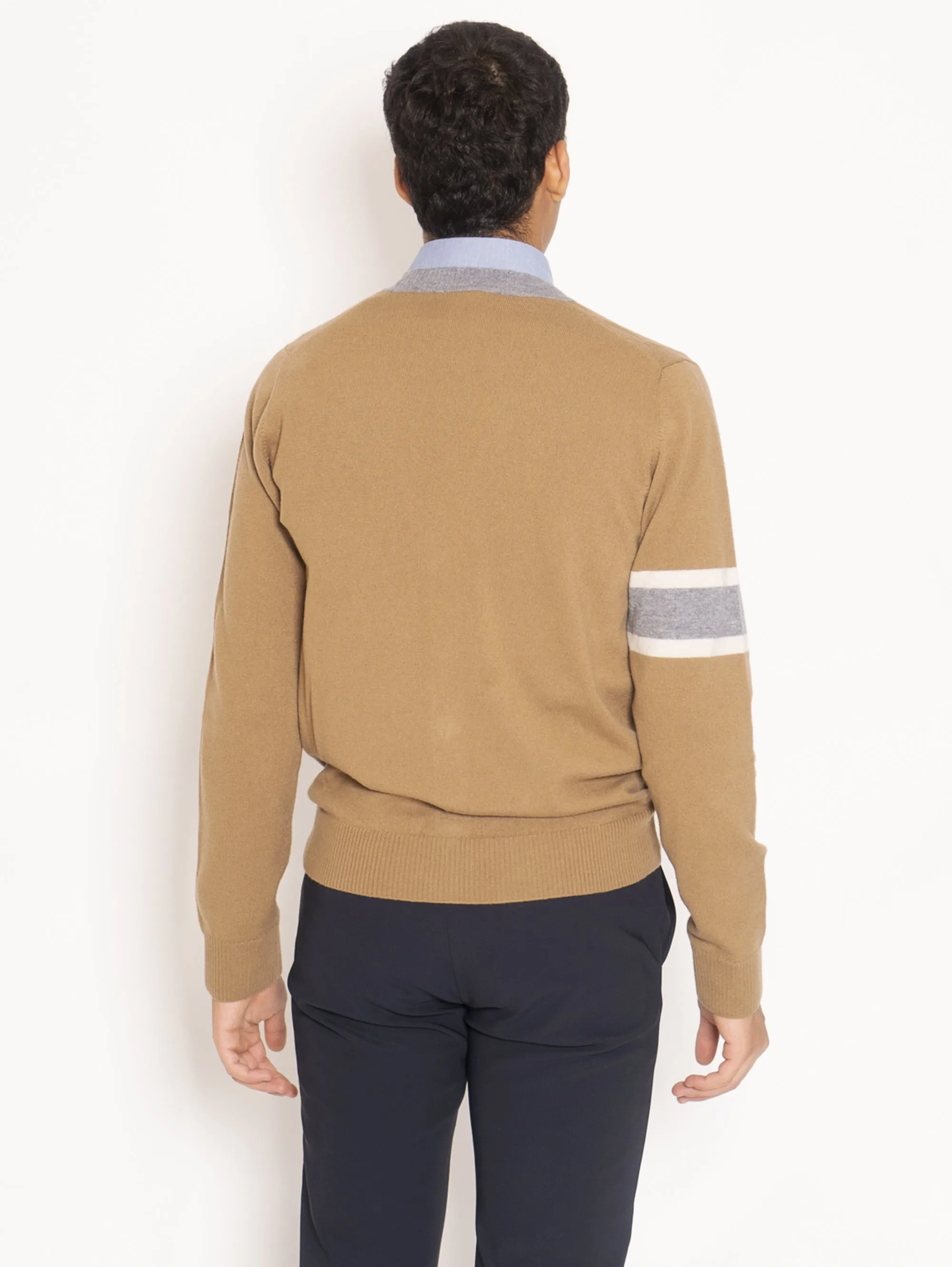 Cardigan in Lana Geelong - Cammello