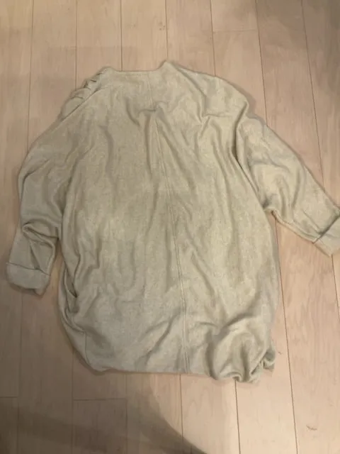 {{ClientCode}} TAN FLAWLESS SLOUCHY CARDIGAN, XS