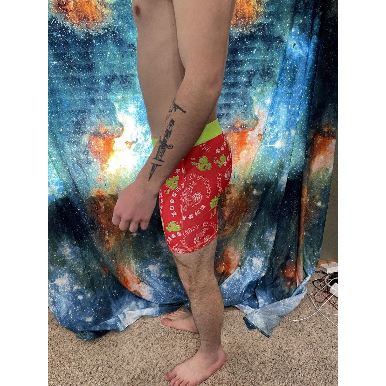 crazy Boxer sriracha hot sauce compression shorts large New And Unworn
