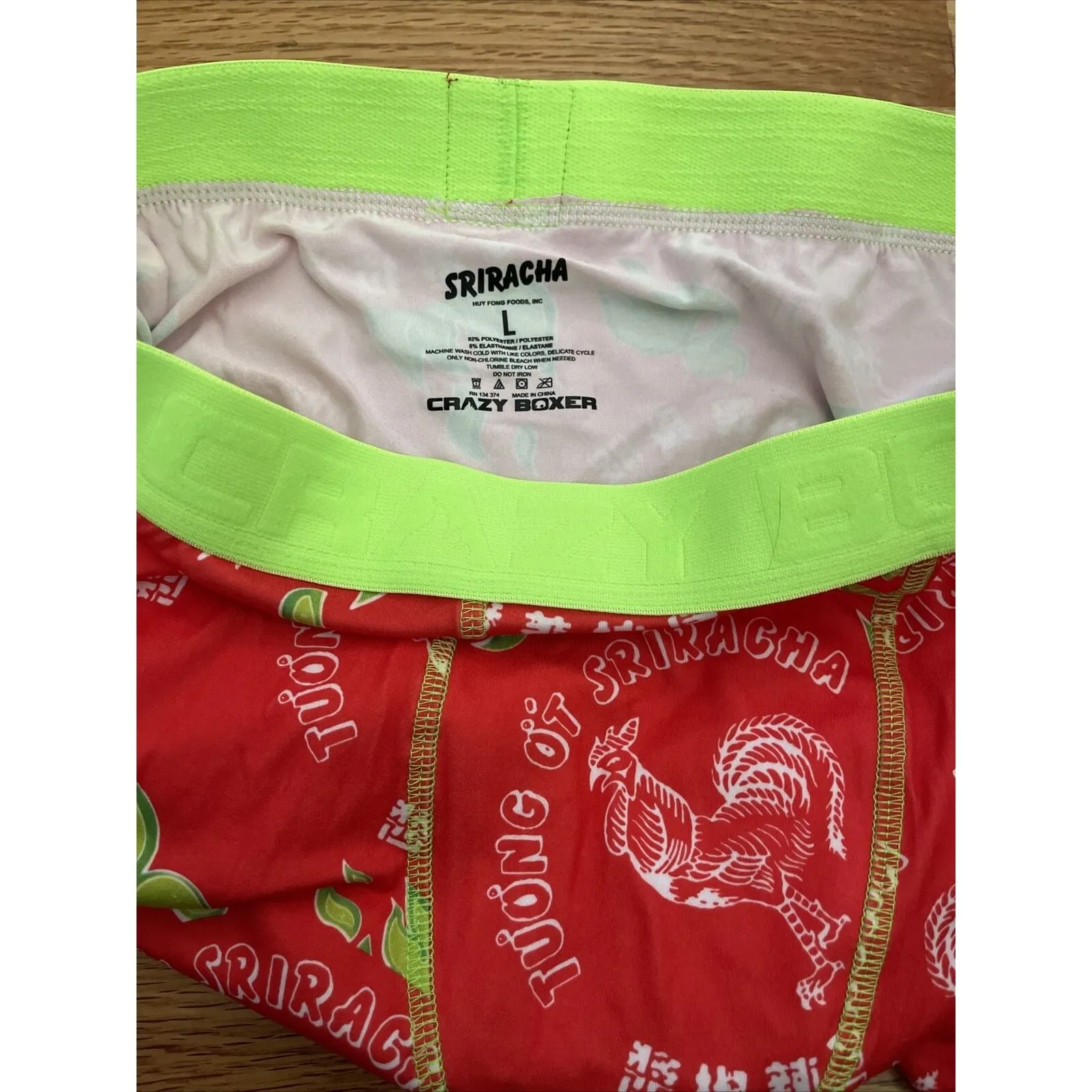 crazy Boxer sriracha hot sauce compression shorts large New And Unworn