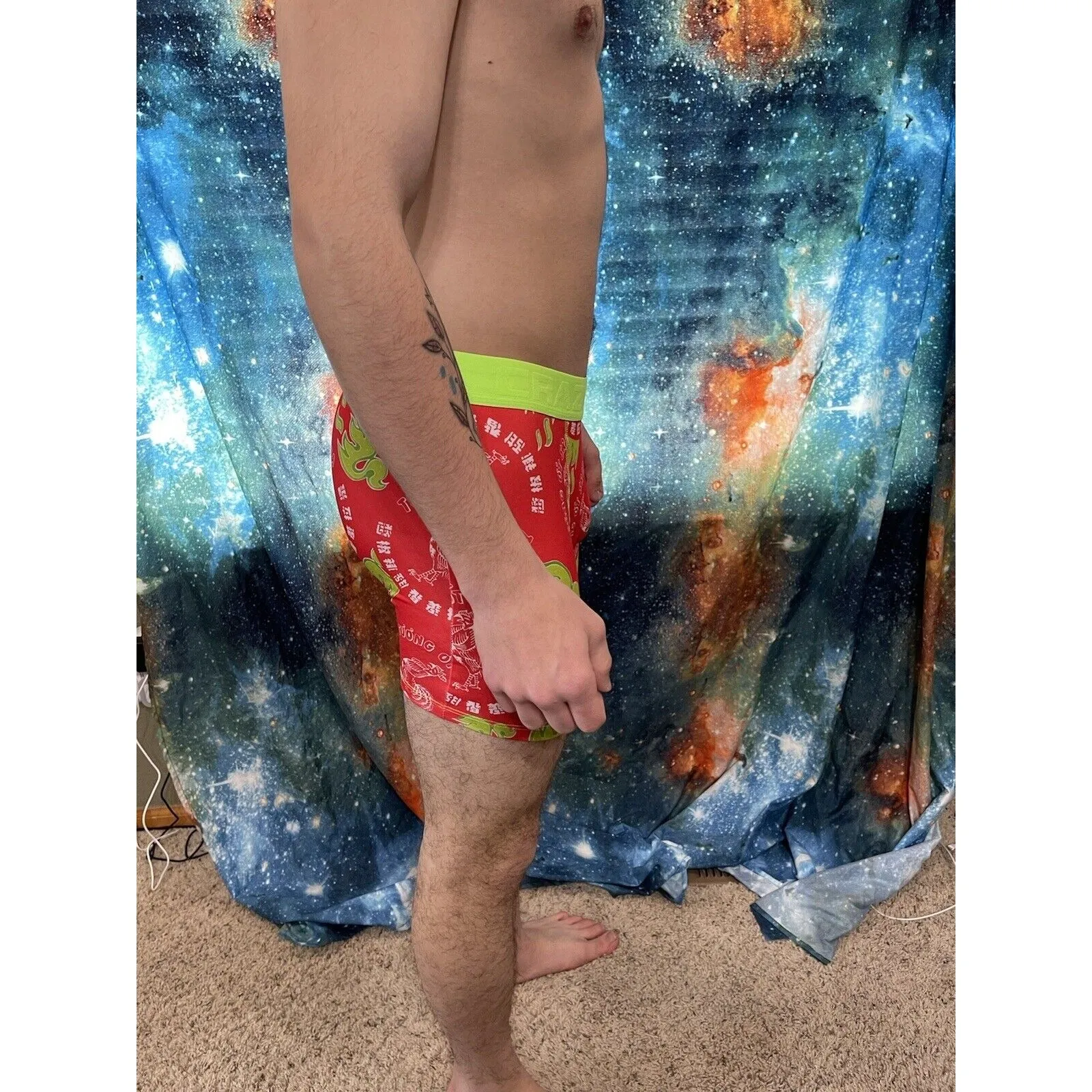 crazy Boxer sriracha hot sauce compression shorts large New And Unworn