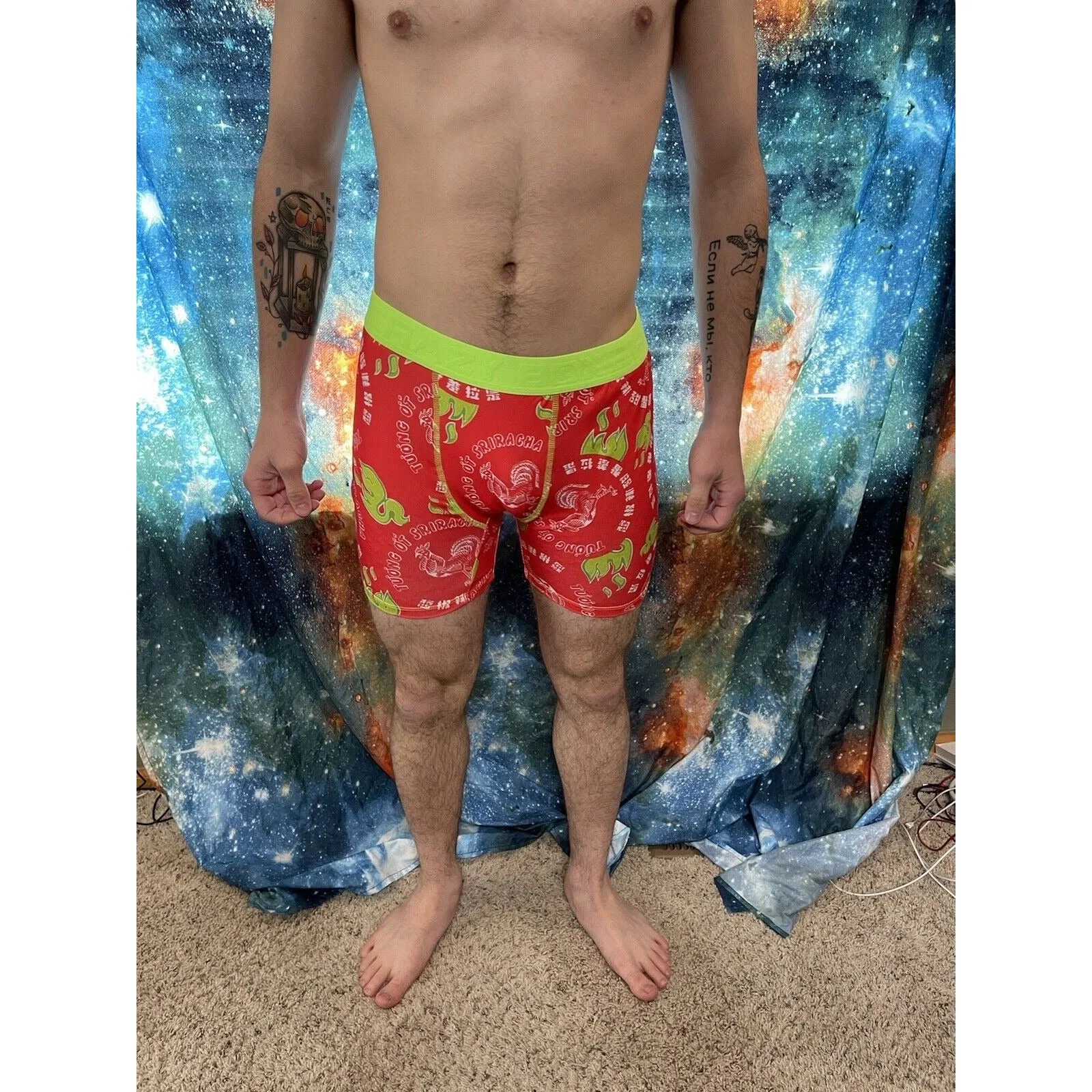 crazy Boxer sriracha hot sauce compression shorts large New And Unworn