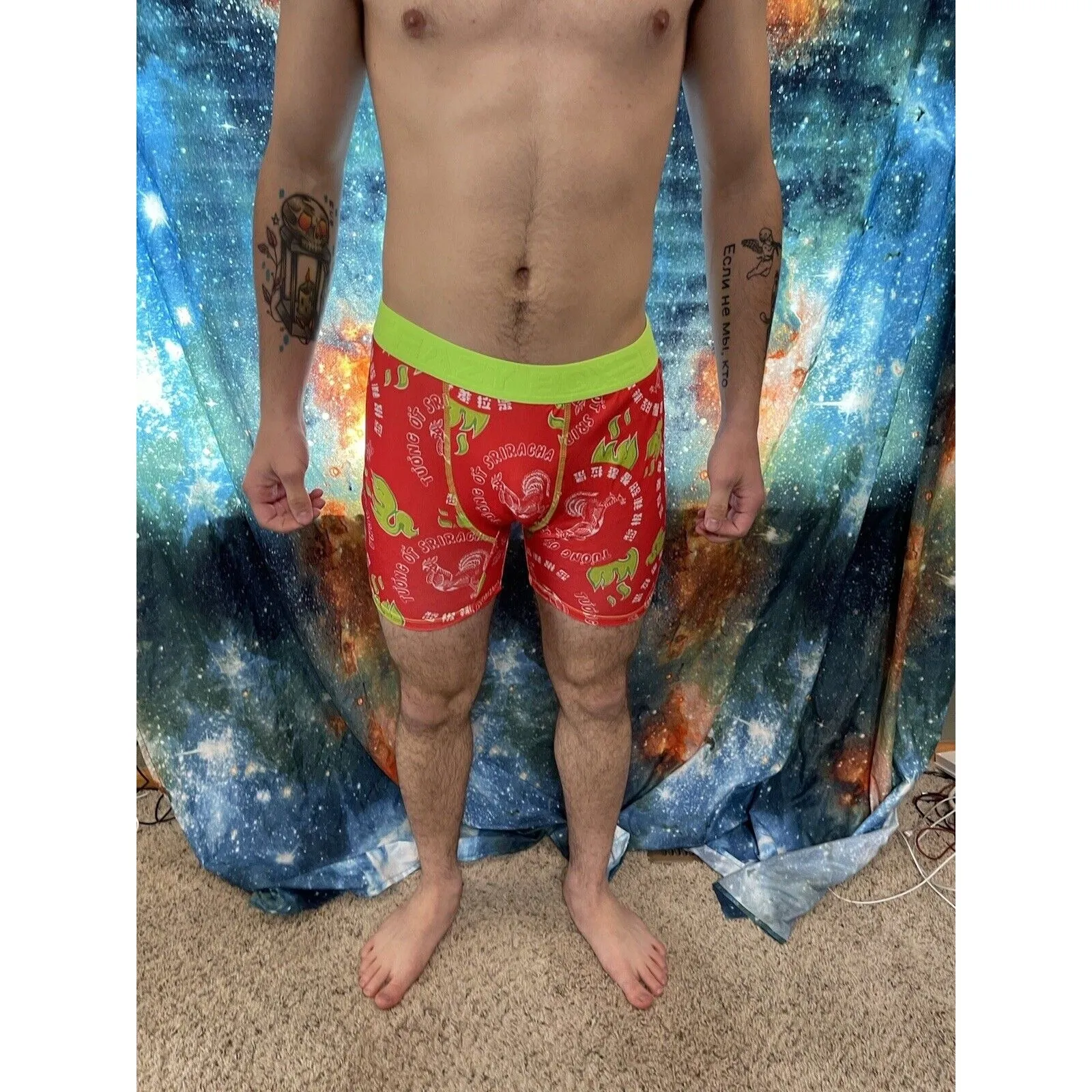 crazy Boxer sriracha hot sauce compression shorts large New And Unworn
