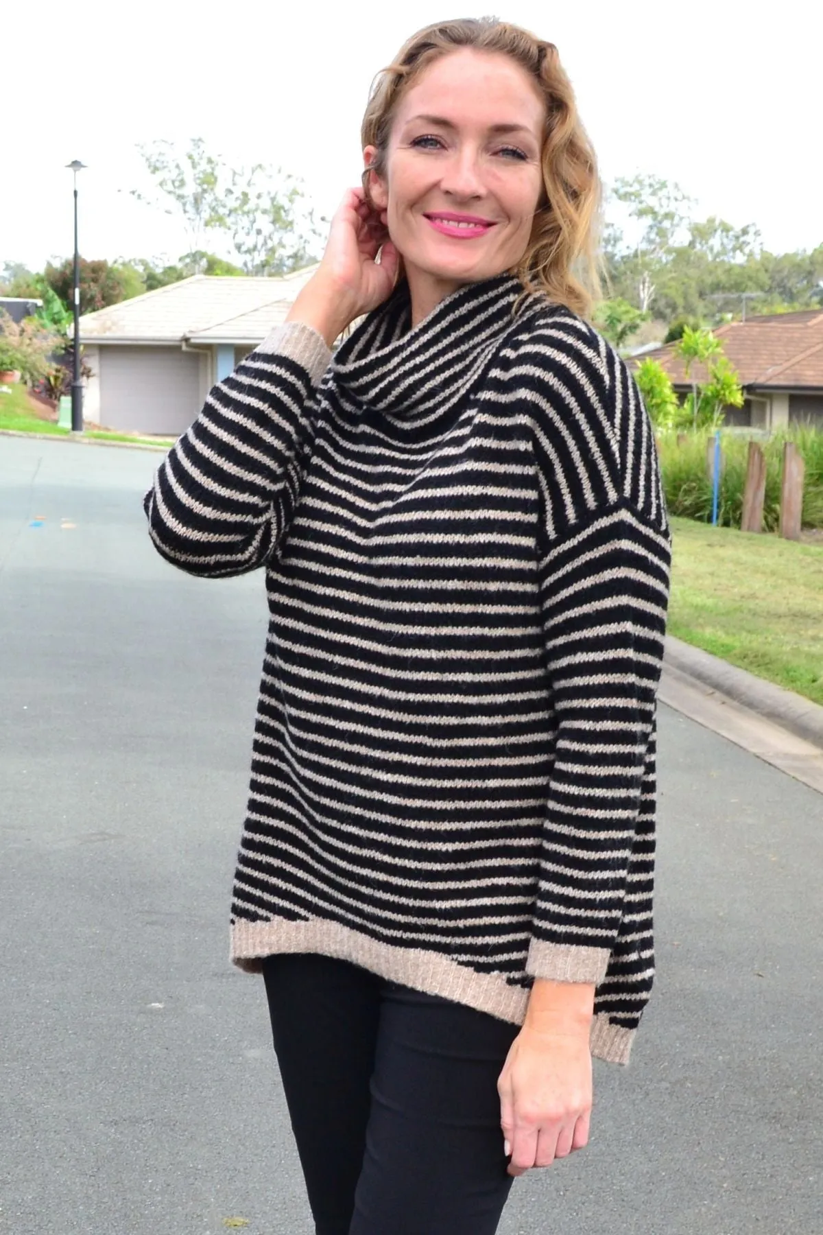 Cross My Heart Cosy High Neck Tunic Jumper