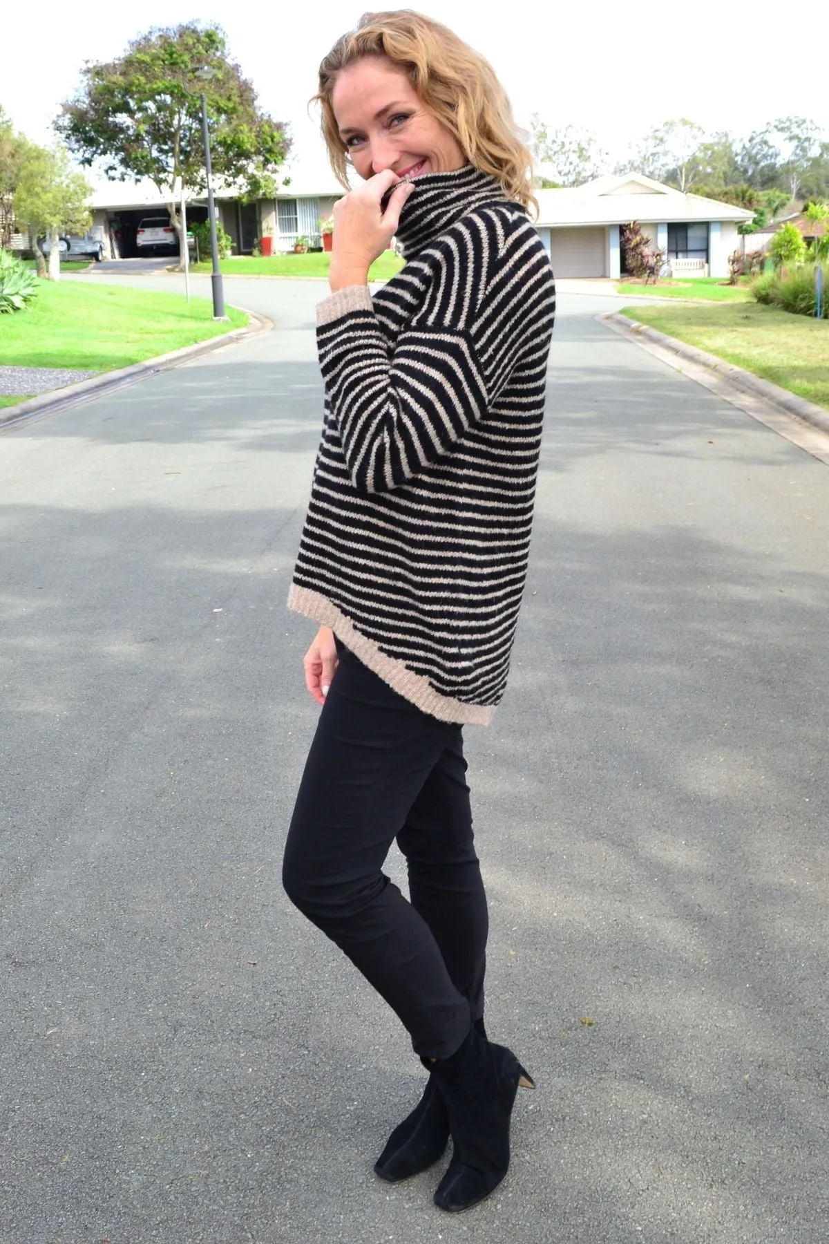 Cross My Heart Cosy High Neck Tunic Jumper