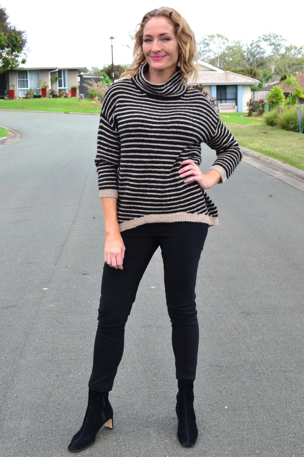 Cross My Heart Cosy High Neck Tunic Jumper