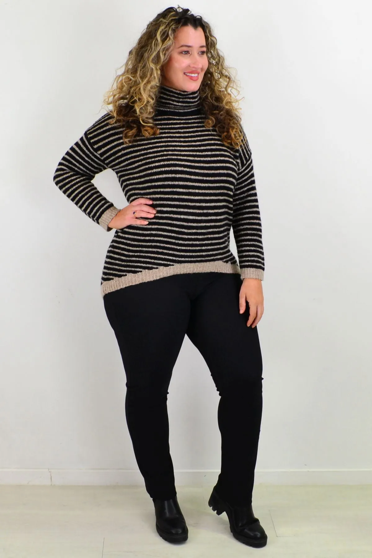 Cross My Heart Cosy High Neck Tunic Jumper