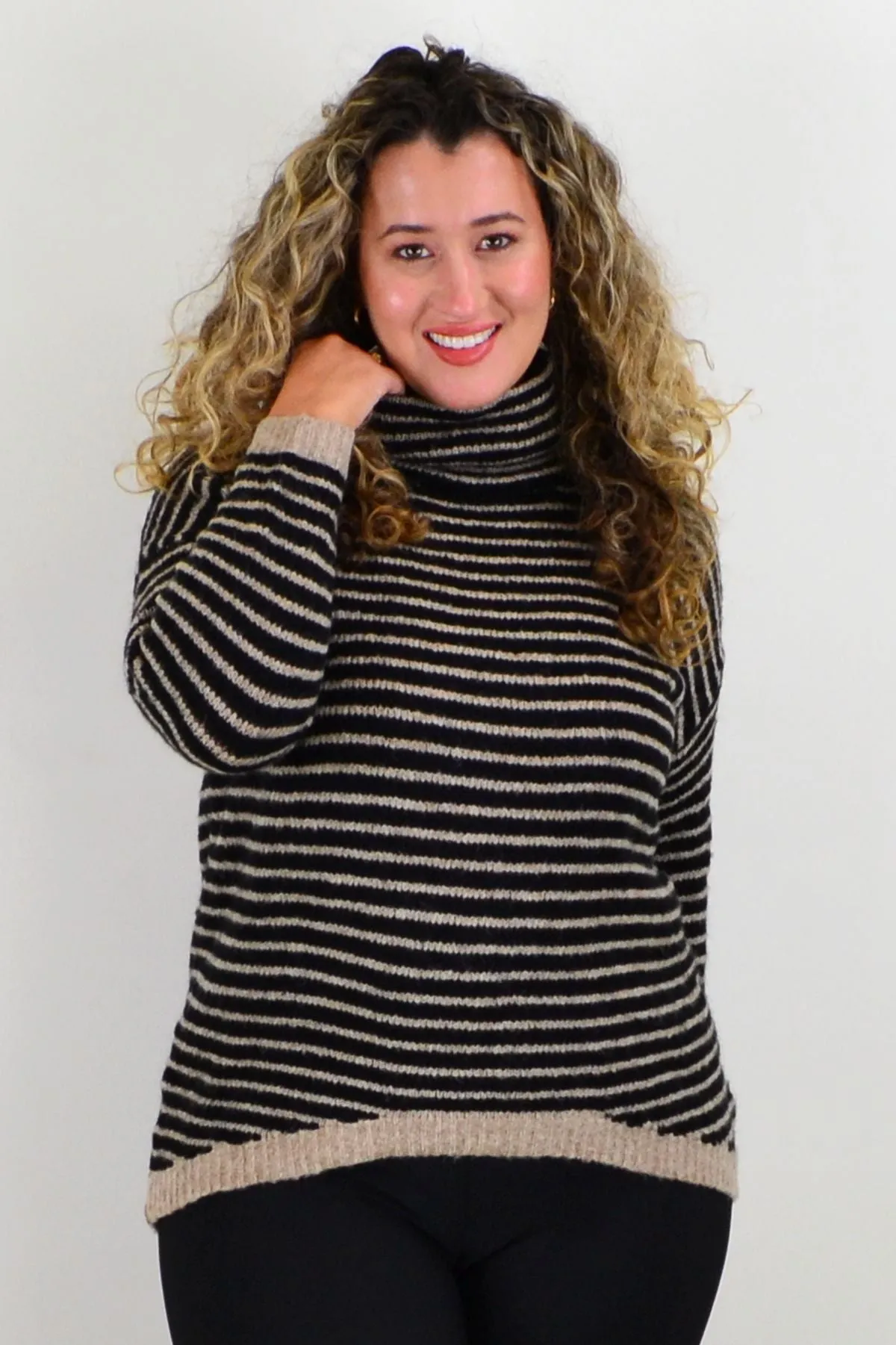 Cross My Heart Cosy High Neck Tunic Jumper