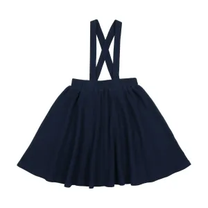 dress ribbed suspender jumper - navy