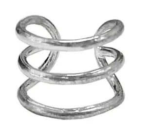 Ear Cuff Triple Strander - Silver