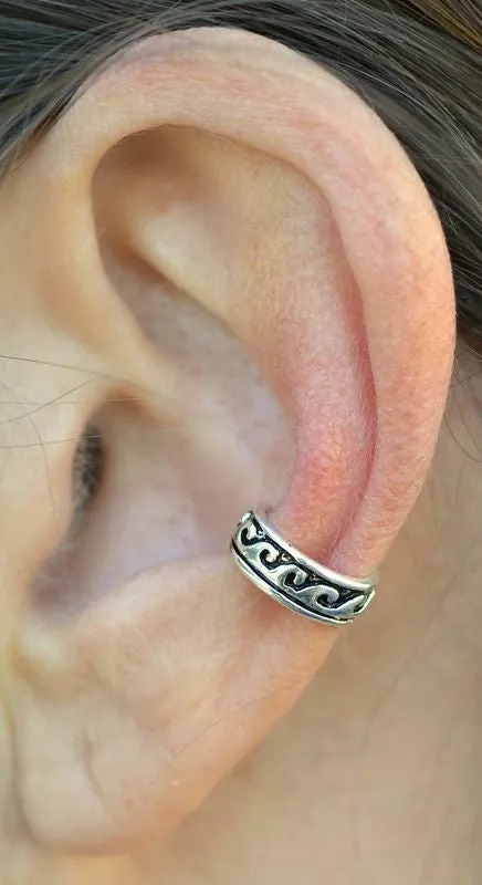 Ear Cuff Wave - Silver
