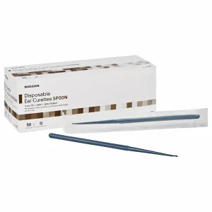 Ear Curette with Grooves 2 mm Size with Spoon Cup Tip, Disposable 50/Box