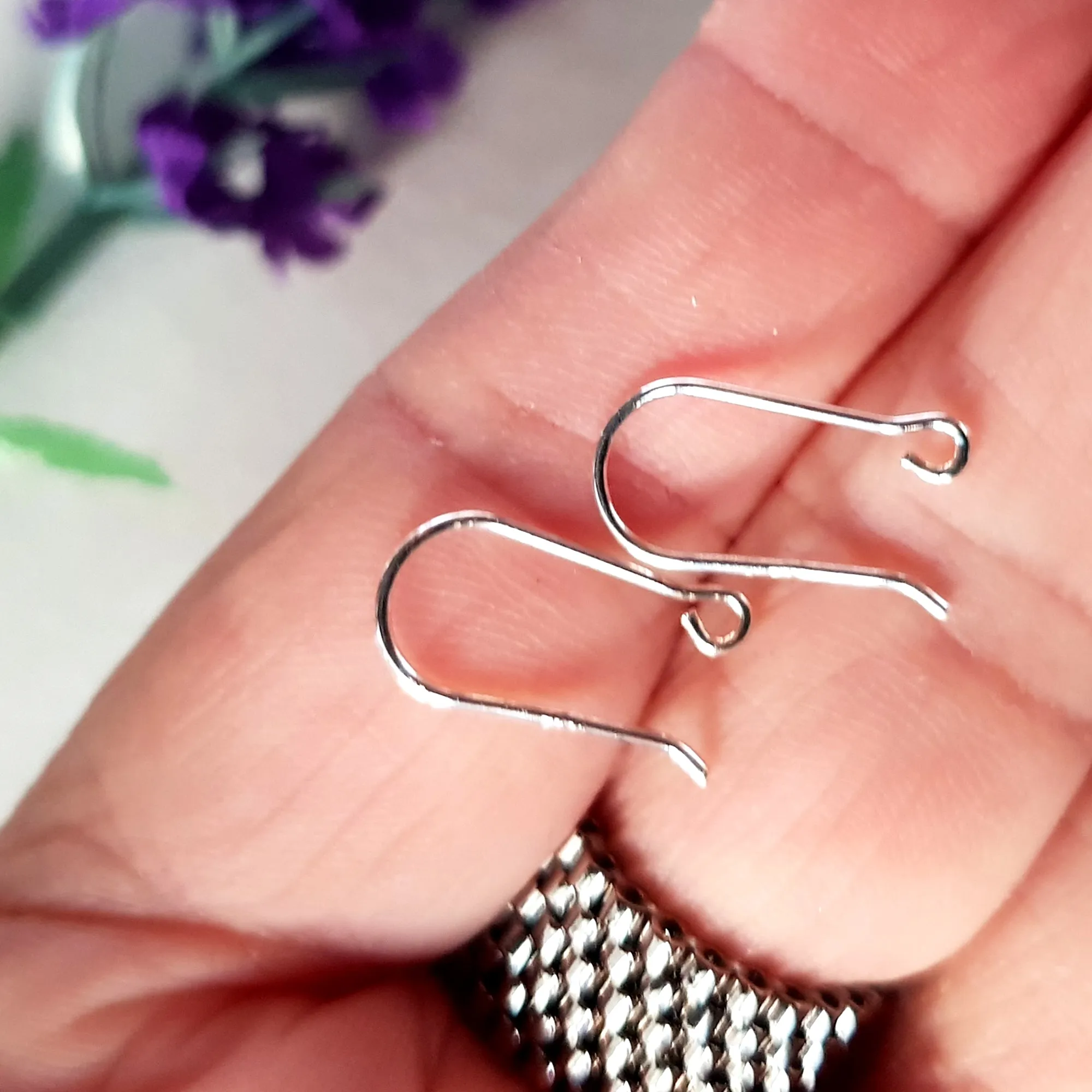 Earring Hooks - Open Kidney Wire Polished Earring Wires Silver 925 | SS-00216EH | Jewellery Supply