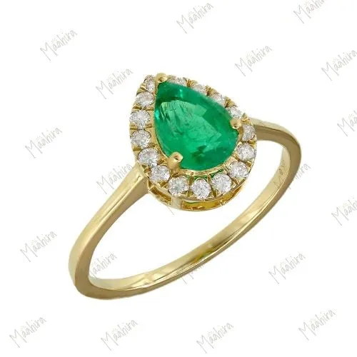 Emerald Pear Ring