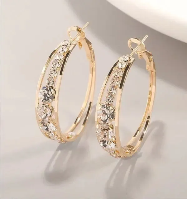 European And American Air Drill Mosaic Women's Earrings