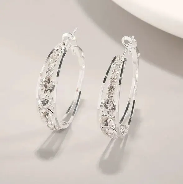 European And American Air Drill Mosaic Women's Earrings
