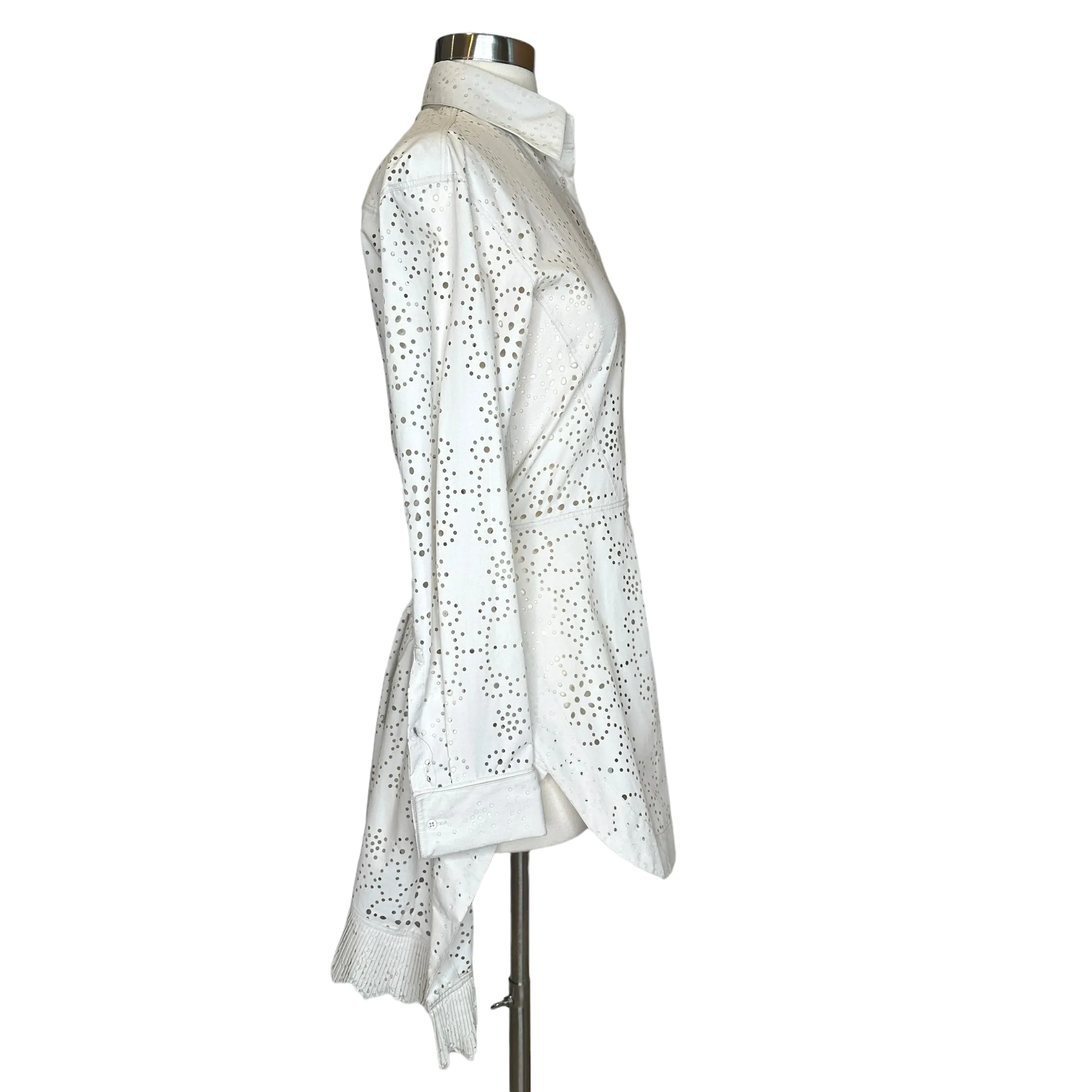 Eyelet Cream Shirt - S