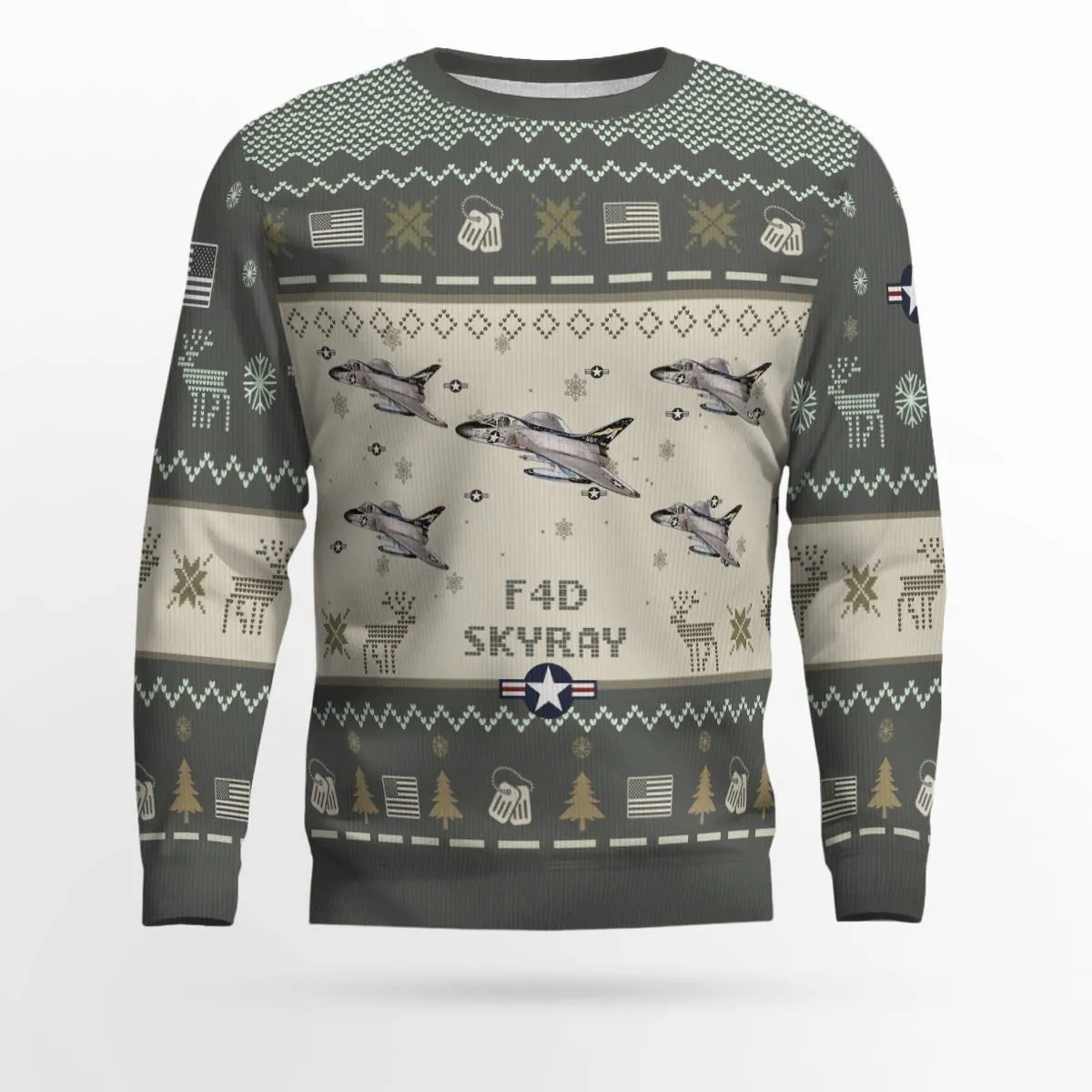 F4D Skyray Aircraft Ugly Sweater, Ugly Sweater Christmas Shirt for Men Dad Veteran