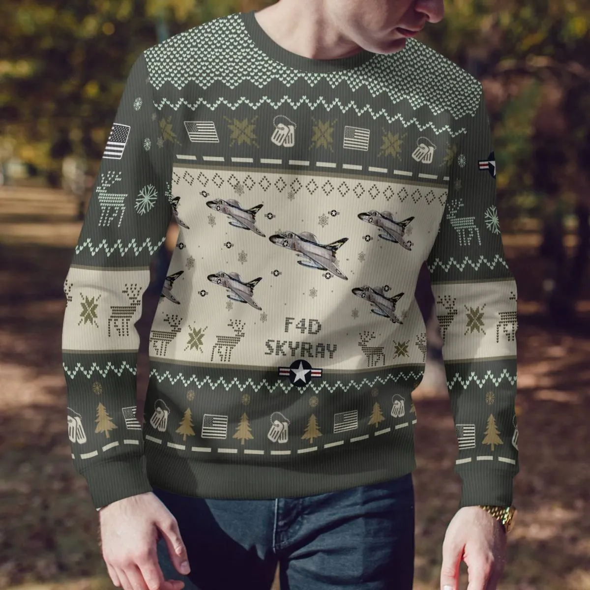 F4D Skyray Aircraft Ugly Sweater, Ugly Sweater Christmas Shirt for Men Dad Veteran