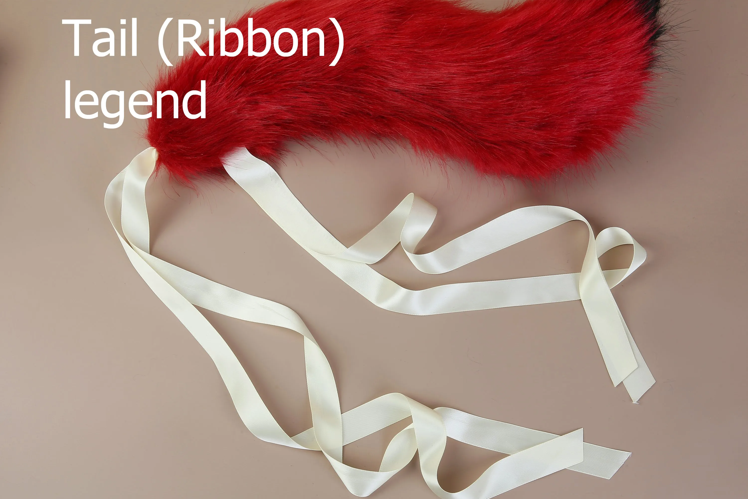 Faux fur fox ear and tail curved wolf tail and ear cat tail and ear kitten ear and tail set anime cosplay role play ear and tail petplay ear